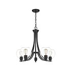 Quoizel Lighting PRUC5026MBK 5 Lights Matte Black 500W Pruitt Chandelier