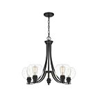 Quoizel Lighting PRUS5026MBK 5 Lights Matte Black 500W Pruitt Chandelier