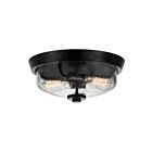 Quoizel Lighting QF3414EK 2 Lights Earth Black 120W Radius Flush Mount