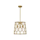 Quoizel Lighting QP5361AB 3 Lights Aged Brass 300W Rellie Pendant
