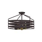 Quoizel Lighting QSF5186OZ 4 Lights Old Bronze 240W Escher Semi-Flush Mount
