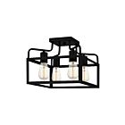 Quoizel Lighting QSF5349MBK 4 Lights Matte Black 300W Paulsen Semi-Flush Mount
