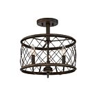 Quoizel Lighting RDY1714PN 3 Lights Palladian Bronze 180W Dury Semi-Flush Mount