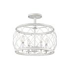 Quoizel Lighting RDY1717AWH 4 Lights Antique White 240W Dury Semi-Flush Mount