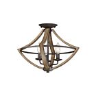 Quoizel Lighting SHR1716RK 3 Lights Rustic Black 180W Shire Flush Mount