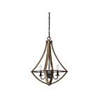 Quoizel Lighting SHR2818RK 4 Lights Rustic Black 240W Shire Dinette Chandelier