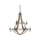 Quoizel Lighting SHR5009RK 9 Lights Rustic Black 540W Shire Chandelier