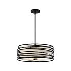 Quoizel Lighting SPL2820K 3-Lights Mystic Black 300W Spiral Pendant