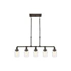 Quoizel Lighting SQR538RK 5 Lights Rustic Black 500W Squire Island Light