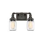 Quoizel Lighting SQR8602RK 2 Lights Rustic Black 200W Squire Bath Light