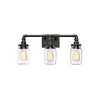Quoizel Lighting SQR8603RK 3 Lights Rustic Black 300W Squire Bath Light