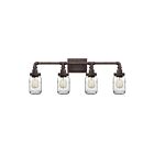 Quoizel Lighting SQR8604RK 4 Lights Rustic Black 400W Squire Bath Light