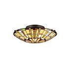 Quoizel Lighting TF1408SVB 2 Lights Vintage Bronze 150W Reed Flush Mount