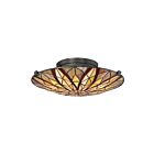 Quoizel Lighting TFVY1400VA 2 Lights Valiant Bronze 120W Victory Flush Mount