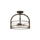 Quoizel Lighting TOS1715SU 3 Lights Statuary Bronze 300W Toscana Semi-Flush Mount