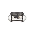 Quoizel Lighting TRG1612OZ 2 Lights Old Bronze 150W Trilogy Flush Mount