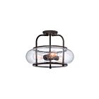 Quoizel Lighting TRG1716OZ 3 Lights Old Bronze 180W Trilogy Semi-Flush Mount