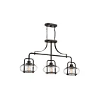 Quoizel Lighting TRG338OZ 3 Lights Old Bronze 180W Trilogy Island Chandelier