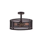 Quoizel Lighting UST1716WT 3 Lights Western Bronze 180W Union Station Semi-Flush Mount