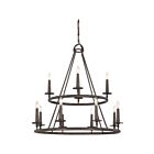 Quoizel Lighting VYR5012ML 12 Lights Malaga 720W Voyager Chandelier