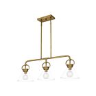 Quoizel Lighting WBS136WS 3 Lights Weathered Brass 300W Webster Island Chandelier