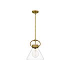 Quoizel Lighting WBS1512WS 1 Light Weathered Brass 100W Webster Mini Pendant
