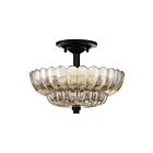 Quoizel Lighting WHP1712MC 3 Lights Mottled Cocoa 180W Whitecap Semi-Flush Mount