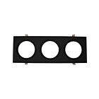 Reno Lighting RENO-MLP3-35-BK Black Multiple Lighting System Plate