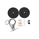 Reno Lighting RENO-RALS-CANOPY-BK Pendant Mount Canopy With 10' Suspension Cable For Rounded Architectural Linear Strip