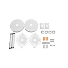 Reno Lighting RENO-RALS-WMB-WH Wall Mounted Bracket For 4' Rounded Architectural Linear Strip