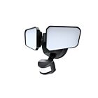 Reno Lighting RENO-SW-26W-5CCT-MS-BK 26W Black Dual Head Security Light
