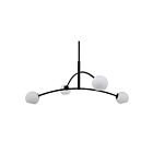 Renwil Nube LPC4472 4-Lights Powder Coated Matte Black 140W Rod Chandelier