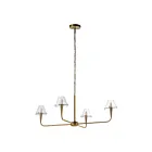 Renwil LPC4498 40W Plated Dark Antique Brushed Brass LED Chandelier