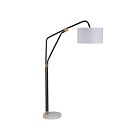Renwil LPF3143 Wroxton 1-Light 100W Matte Black and Antique Brushed Brass Floor Lamp