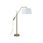 Renwil LPF3148 Claire 1-Light 100W Satin Brass Floor Lamp