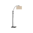 Renwil LPF3166 Crystal 150W Powder Coated Matte Black Floor Lamp