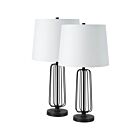 Renwil Shadia LPT1236-SET2 Matte Black 2-Lights 200W Table Lamp-Set