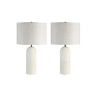 Renwil LPT1291-SET2 Dorato 100W Marble Off White Table Lamp (Set of 2)