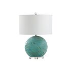 Renwil LPT1405EV Pompei 1-Light 150W Hand Painted Green Incandescent/LED Table Lamp