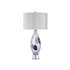Renwil LPT1417EV Luxor 1-Light 150W Clear And Blue Incandescent/LED Table Lamp
