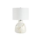Renwil LPT1458EV Rhodes 1-Light 25W Glazed Ivory with Gold Leaf Print LED Table Lamp