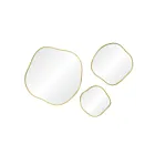 Renwil MT2549 Nucleus Plated Satin Brass Vanity Mirror (Set of 3)