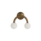 Renwil WS172 Santi 2-Lights 3.5W Plated Dark Antique Brushed Brass LED Indoor Wall Light