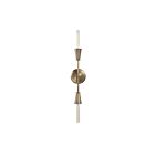 Renwil WS180 Mariana 2-Lights 9W Plated Dark Antique Brushed Brass LED Indoor Wall Light