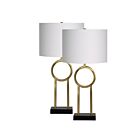 Renwil Burlington LPT1139-SET Black Powder Coated 100W Table Lamp 2-Pack