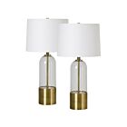 Renwil Theodore LPT1189-SET2 Antique Brushed Brass Plated 100W Table Lamp