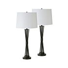 Renwil Zaya LPT870-SET2 Iron With Black Powder Coated 100W Table Lamp