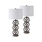 Renwil Shira LPT871-SET2 Iron With Black Powder Coated 100W Table Lamp