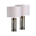 Renwil Leonora LPT893-SET2 Antique Mercury And Brushed Nickel  Table Lamp