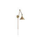 Satco 60-7361 1-Light Burnished Brass Delancey Swing Arm Lamp